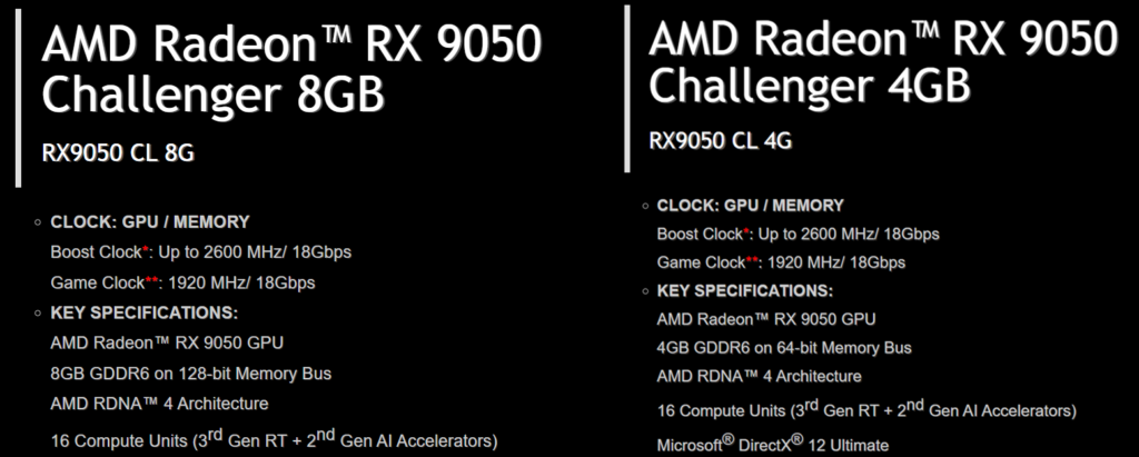 28 Amd Radeon Rx 9050 Nie Oficjalnie Zapowiedziany Asrock Ujawnia Pierwsze Autorskie Modele Z 4 Oraz 8 Gb Pamieci 3 B